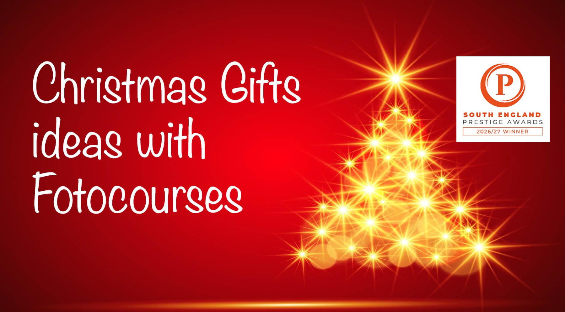 Fotocourses Christmas photography gift banner